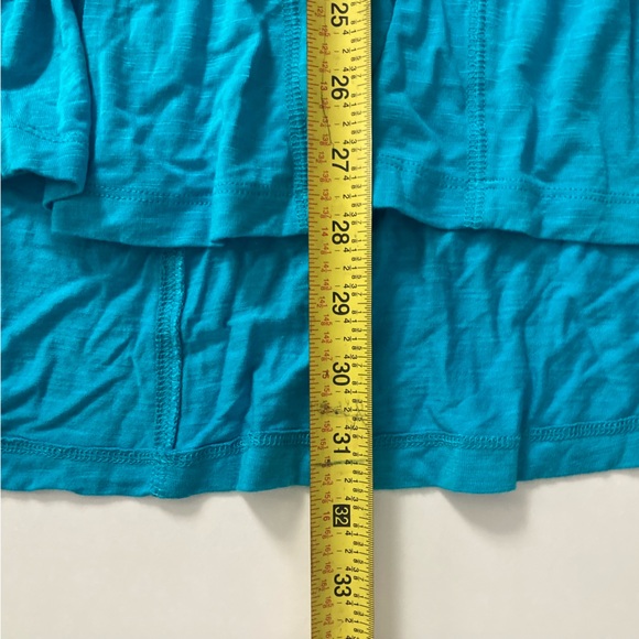 Soft Surroundings Perfect A Line Top Swing Tunic Aruba Blue Sz S High Low Hem - Picture 4 of 4